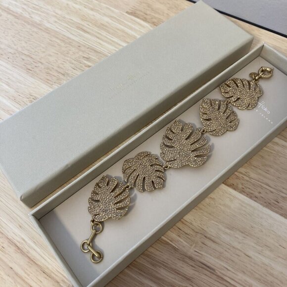 (SOLD) India Hicks Palm Leaf Bracelet, Gold NIB Retired Item HTF - Picture 4 of 6